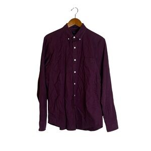 J. Crew maroon‎ oxford button down shirt. Size medium